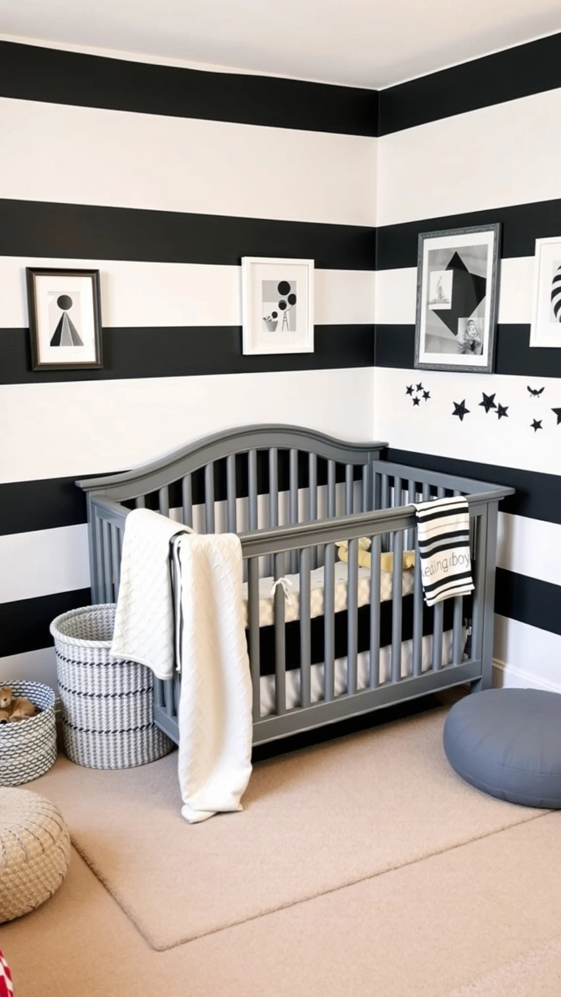 10. Monochrome Accent Wall