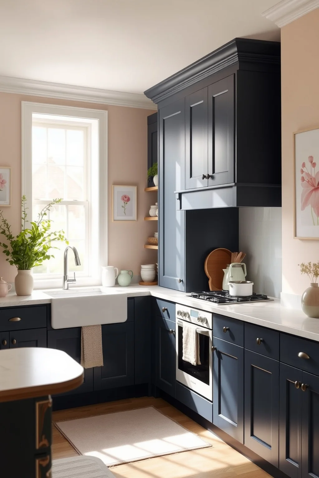10. Navy and Soft Pastels