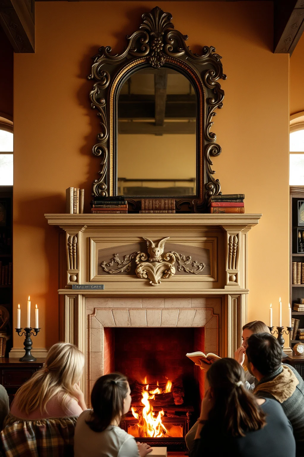 10. Vintage-Inspired Fireplace