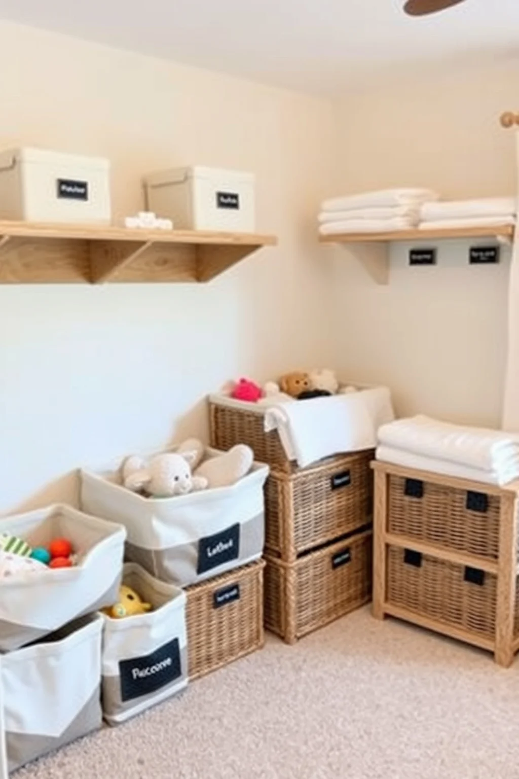 11. Farmhouse-Style Storage Bins