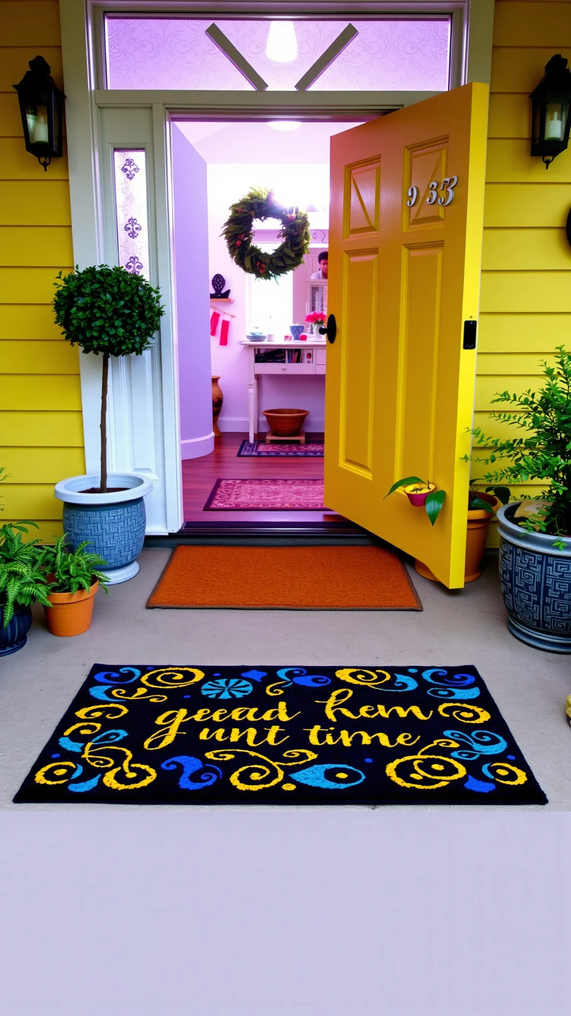 11. Fun Door Mat