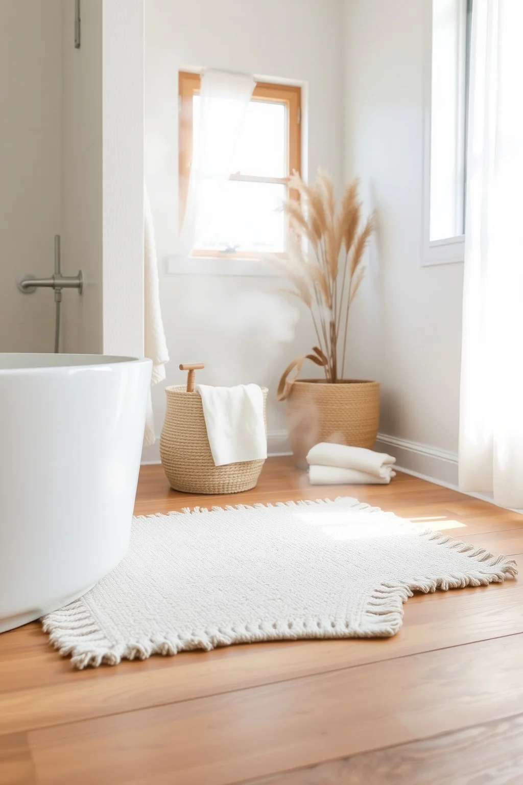 12. Bath Mats in Natural Fibers