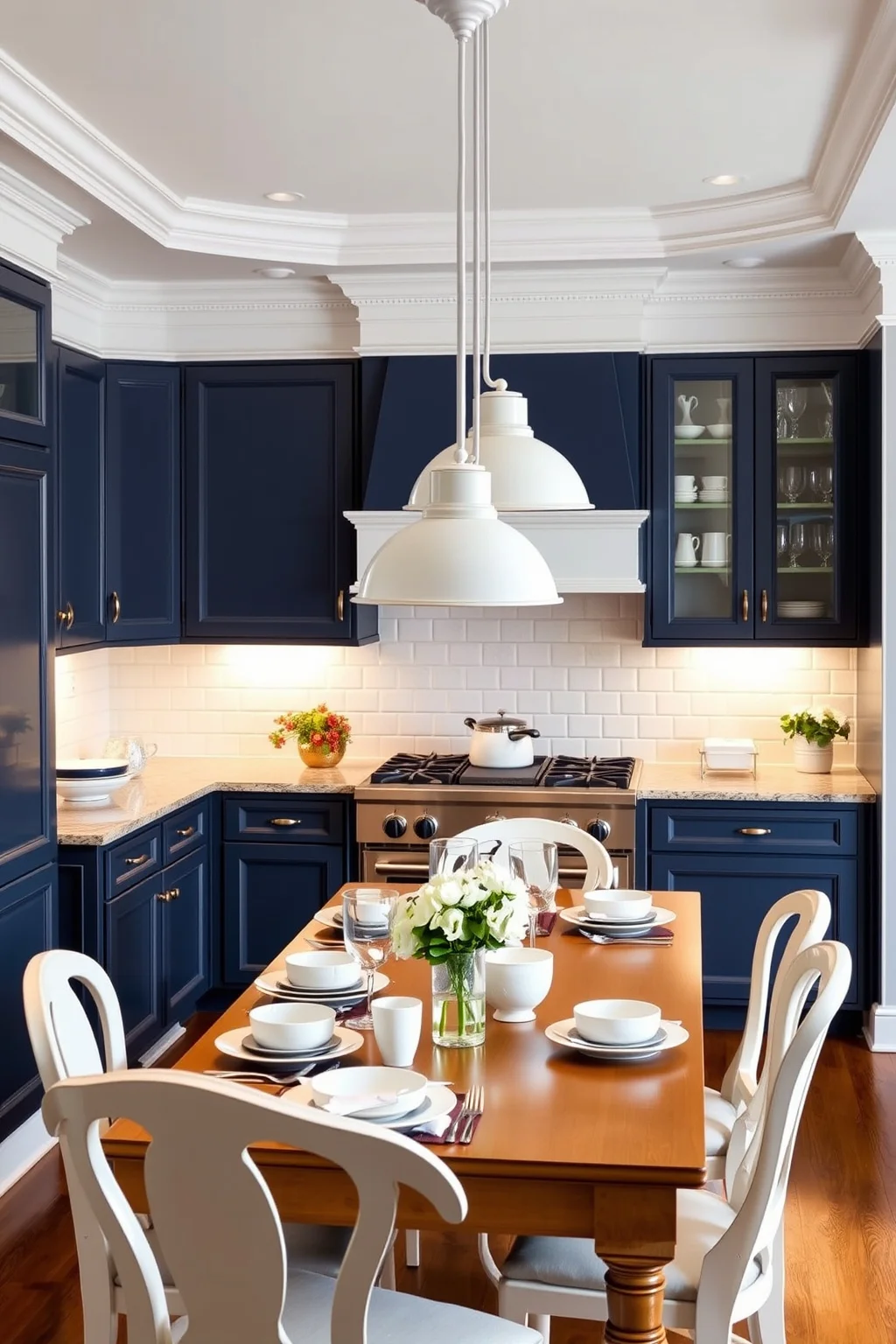 12. Navy with Bright White Trim