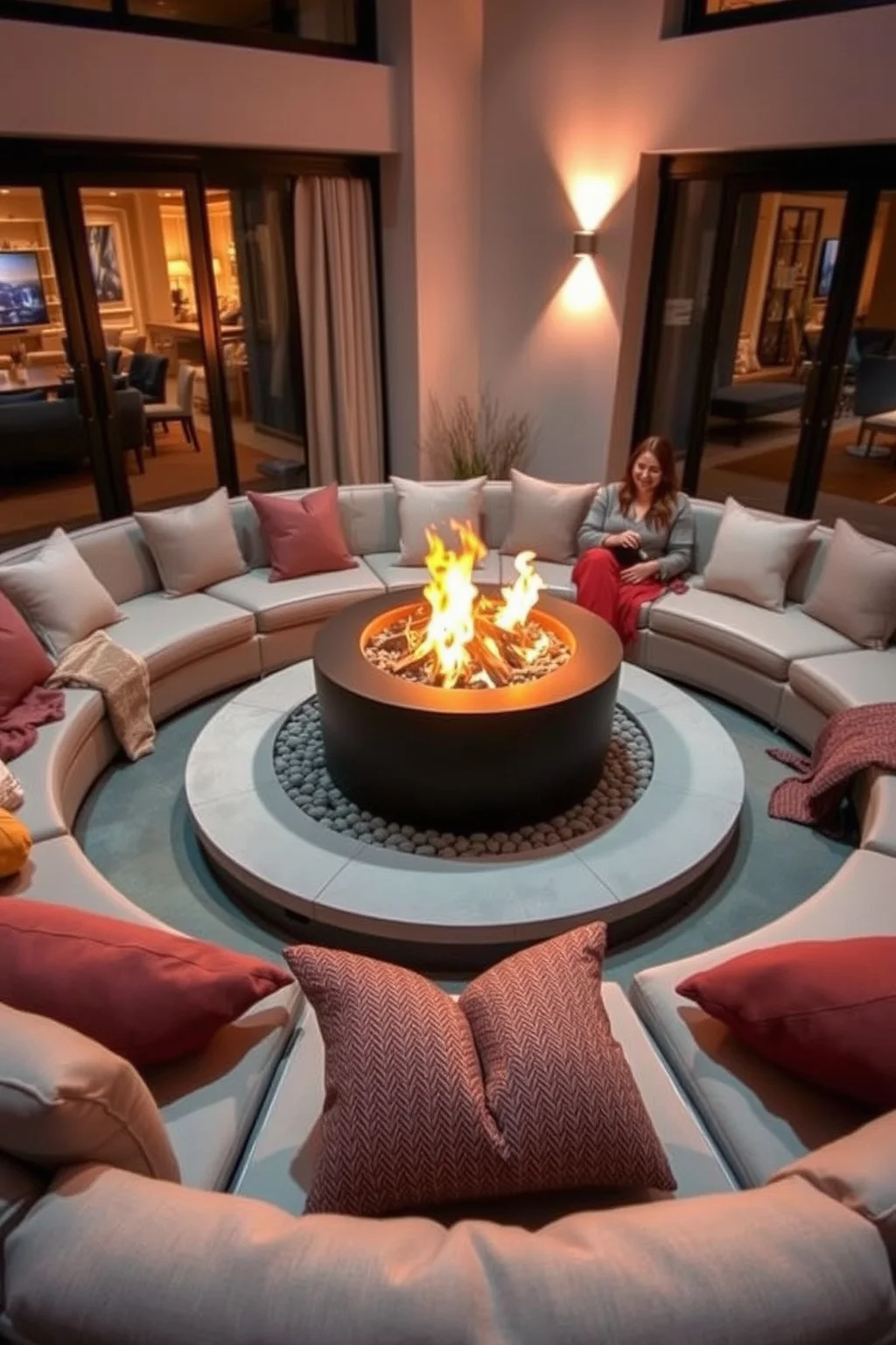13. Cozy Fire Pit Inside