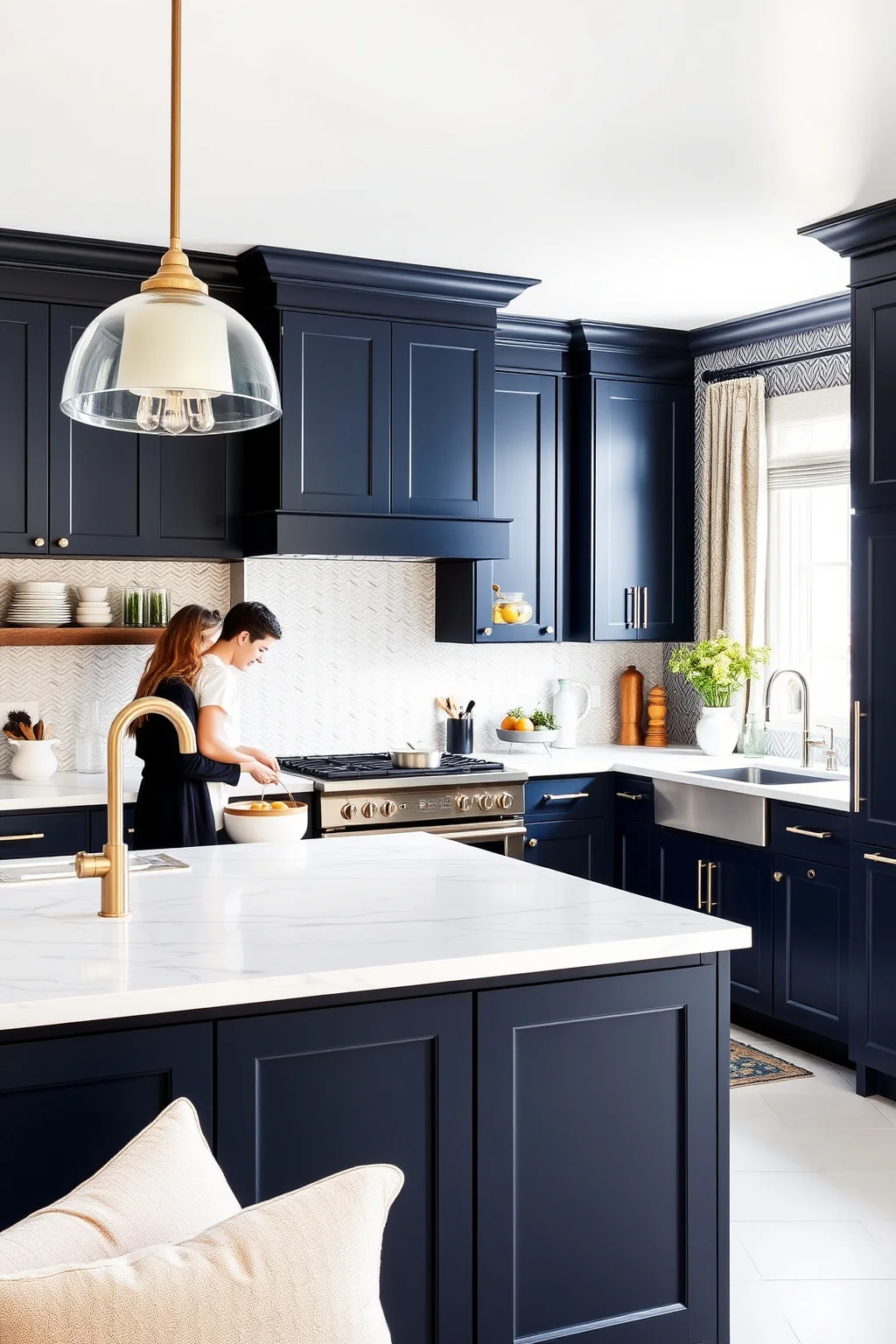 13. Navy with Textured Finishes