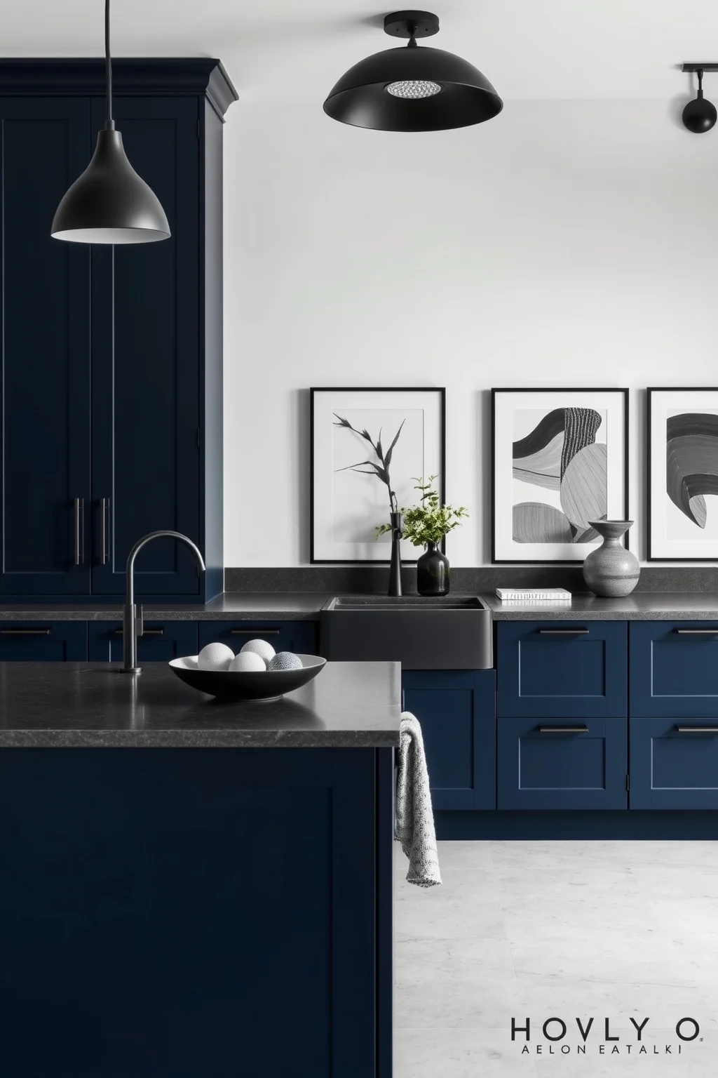 14. Navy with Chic Monochrome