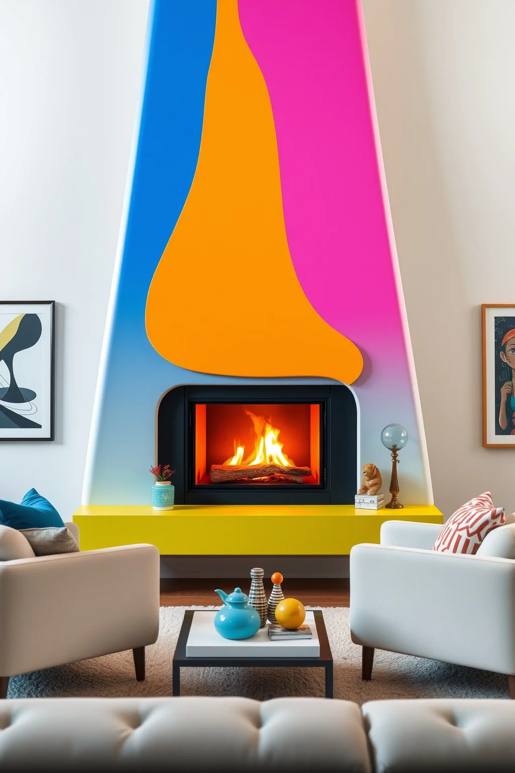 15. Artistic Fireplace Design
