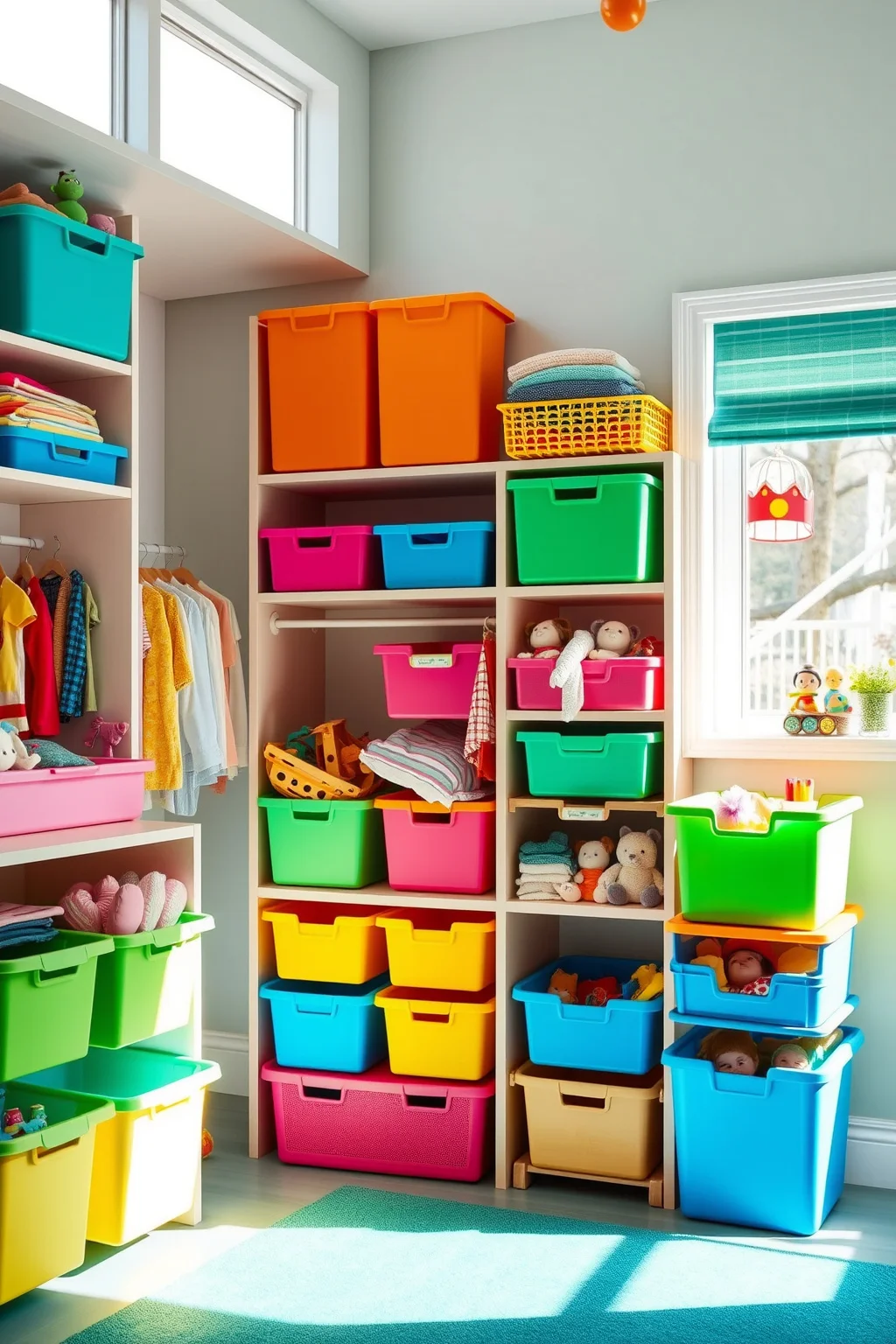 15. Colorful Storage Solutions