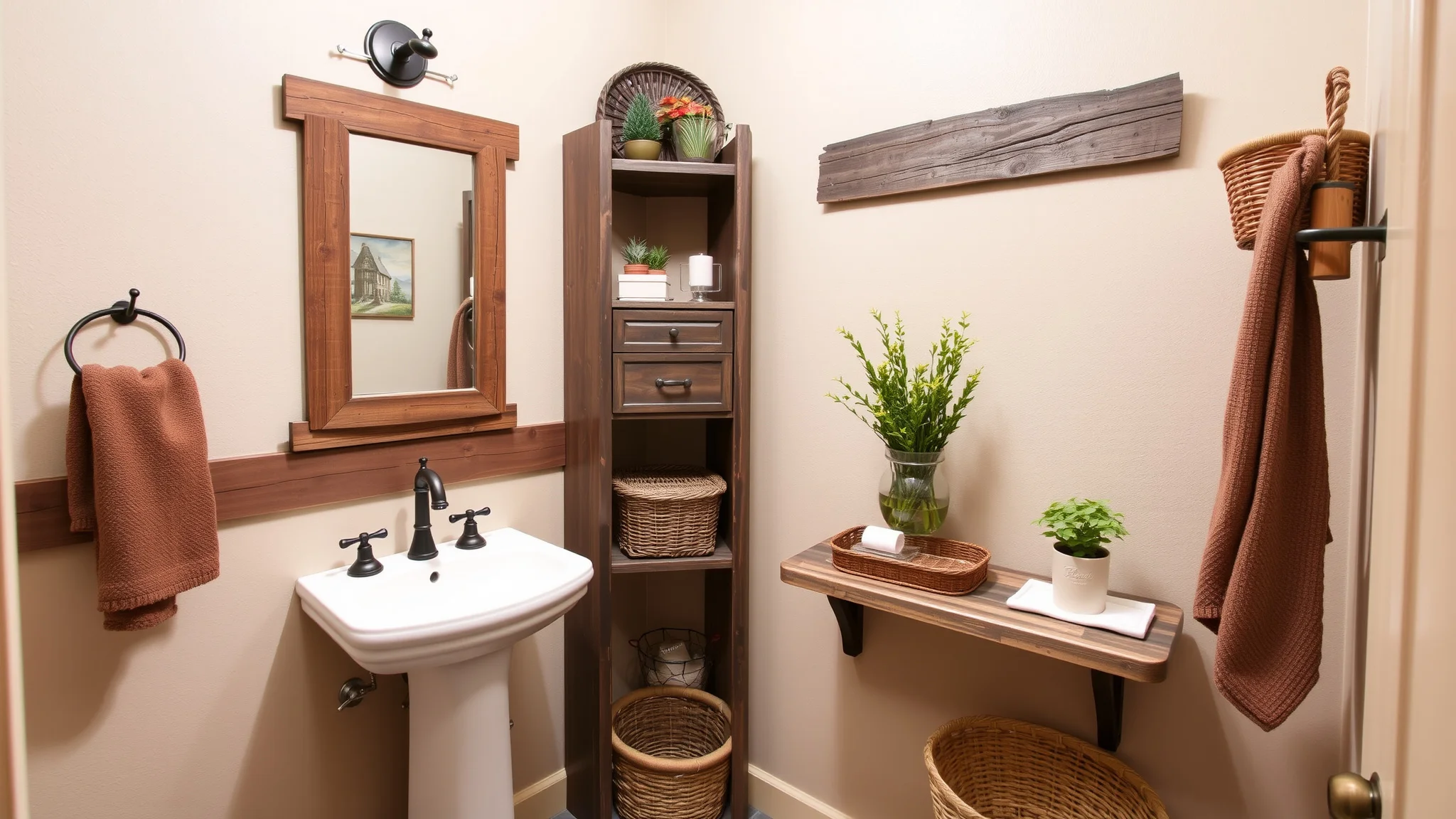 15 Farmhouse Powder Room Ideas That Impress Every Guest