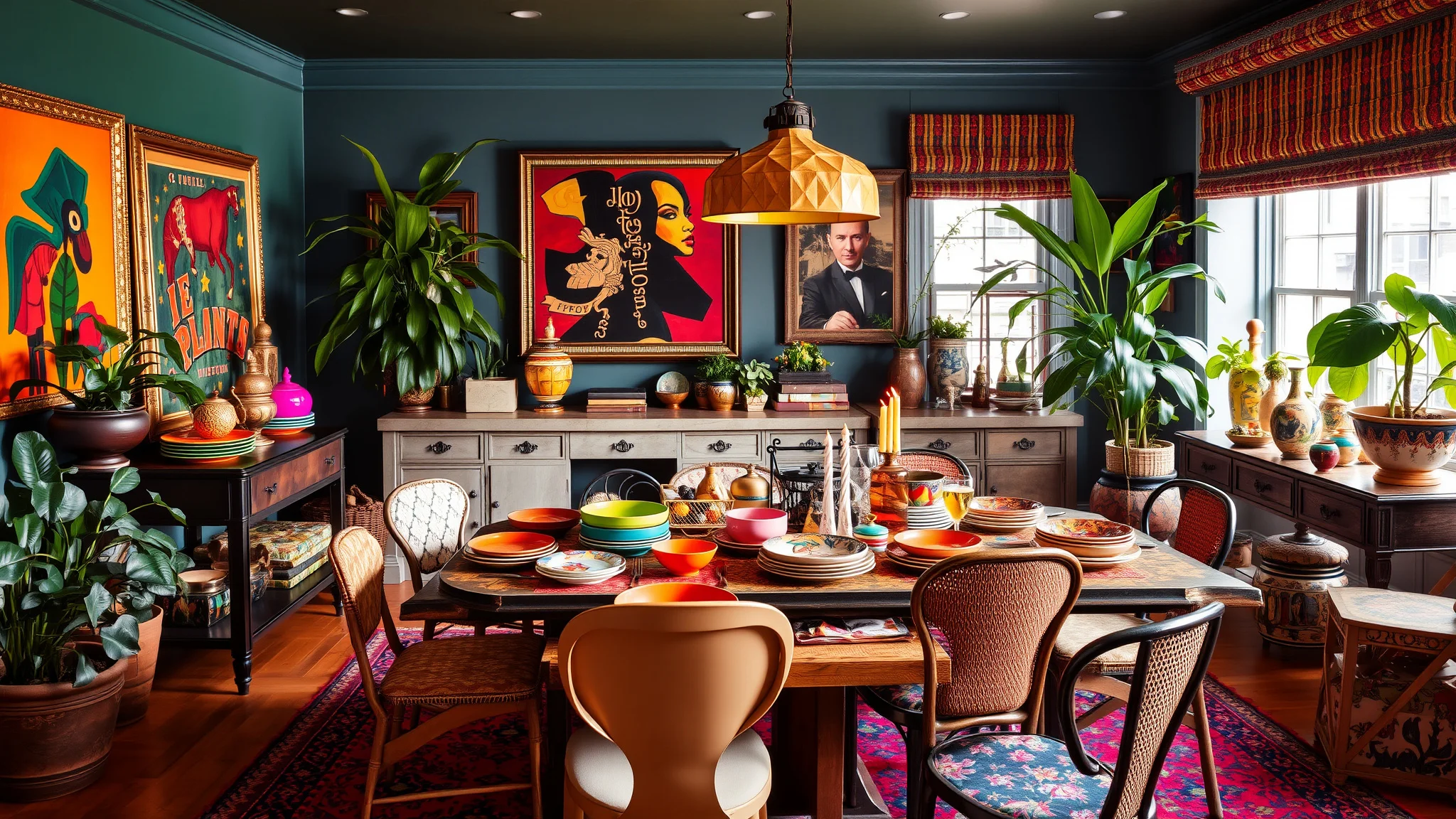 15 Maximalist Dining Room Ideas Full of Bold Personality