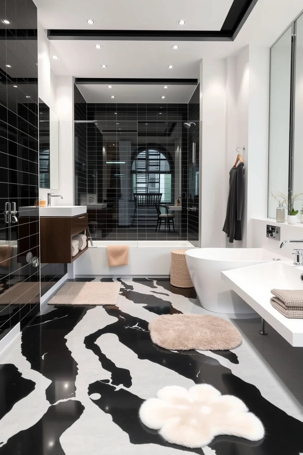 15. Monochrome Flooring