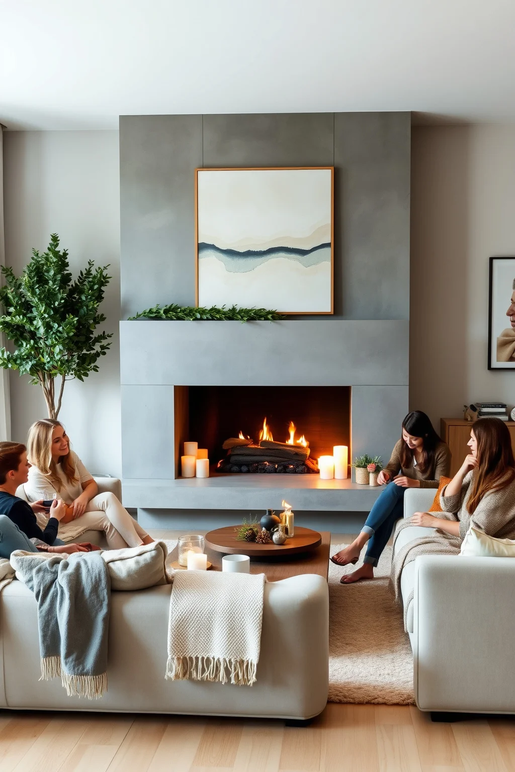 3. Sleek Concrete Surround
