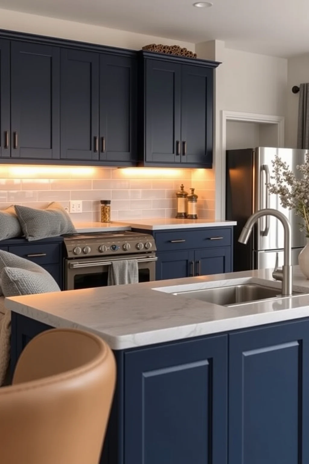 4. Navy and Gray Sophistication