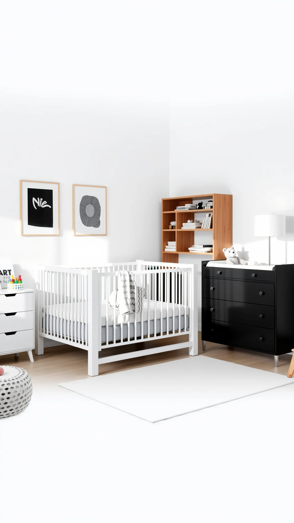 5. Monochrome Nursery Furniture