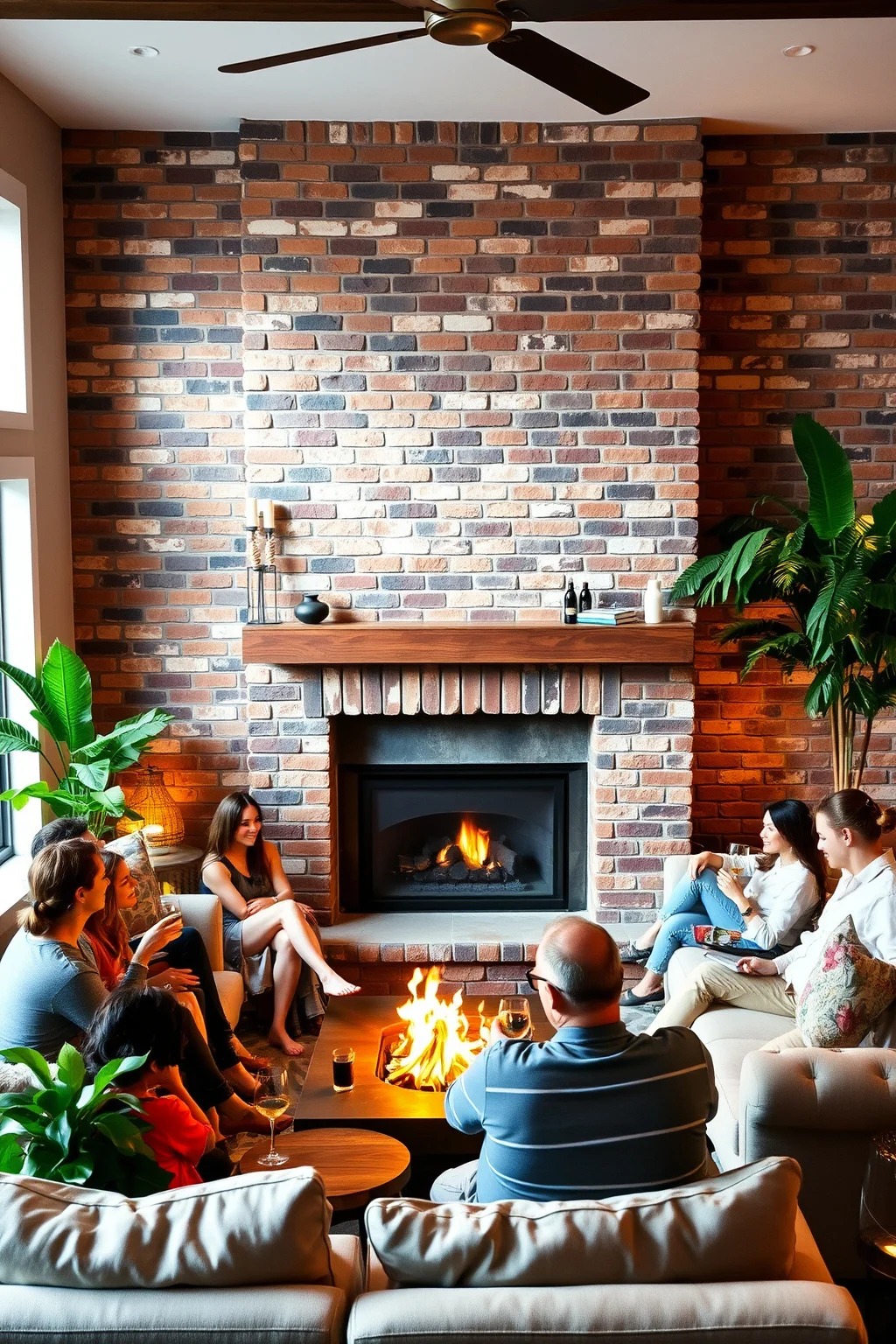 5. Stone or Brick Accent Wall