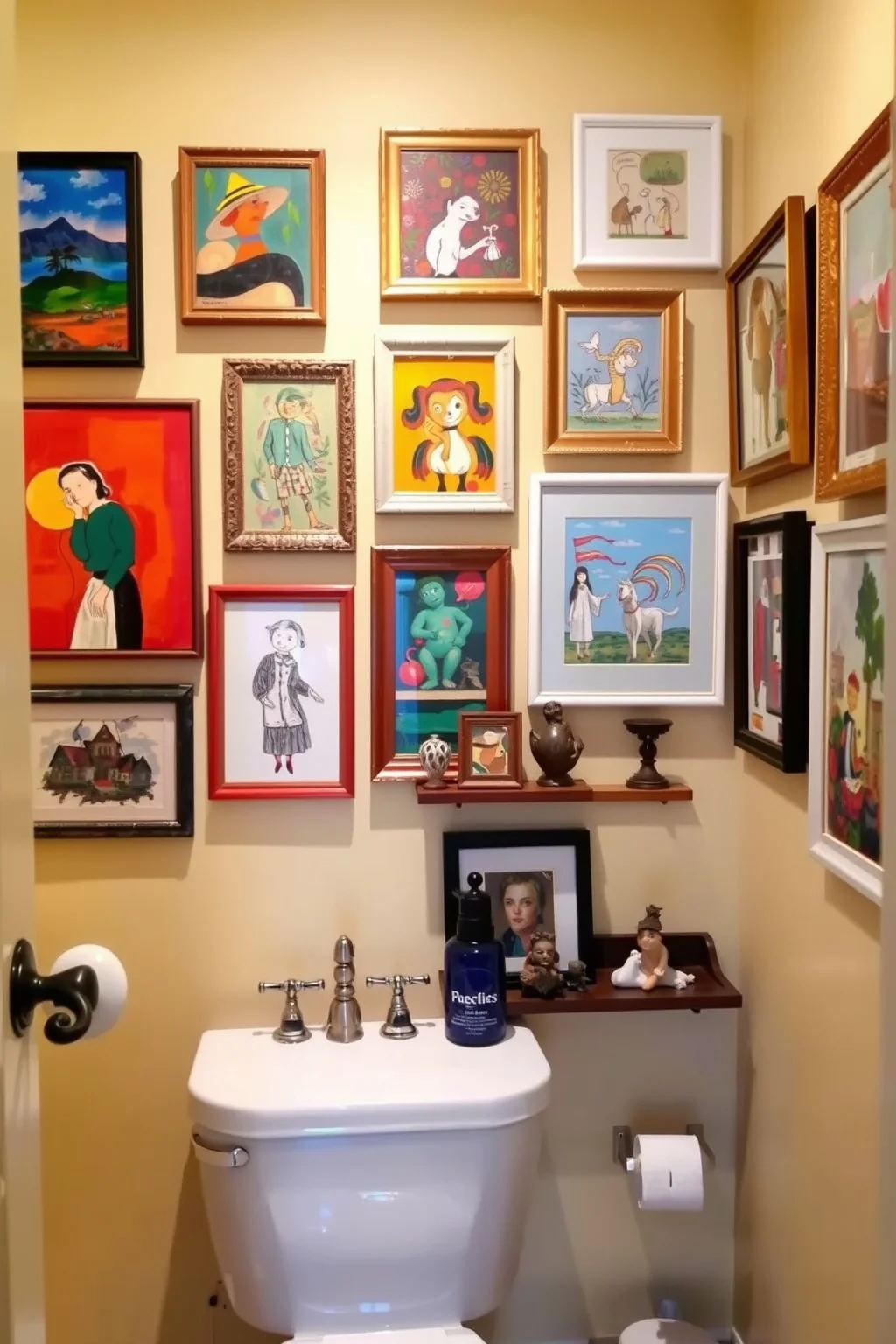 6. Eclectic Art Displays