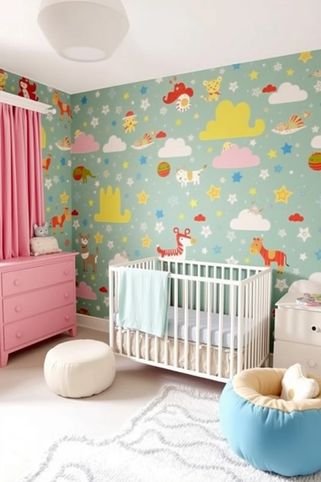 6. Whimsical Wallpaper