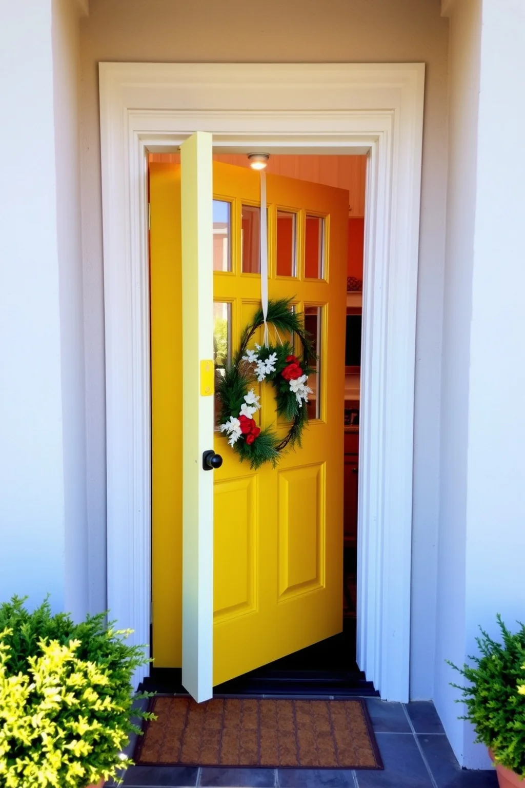 7. Brightly Colored Door
