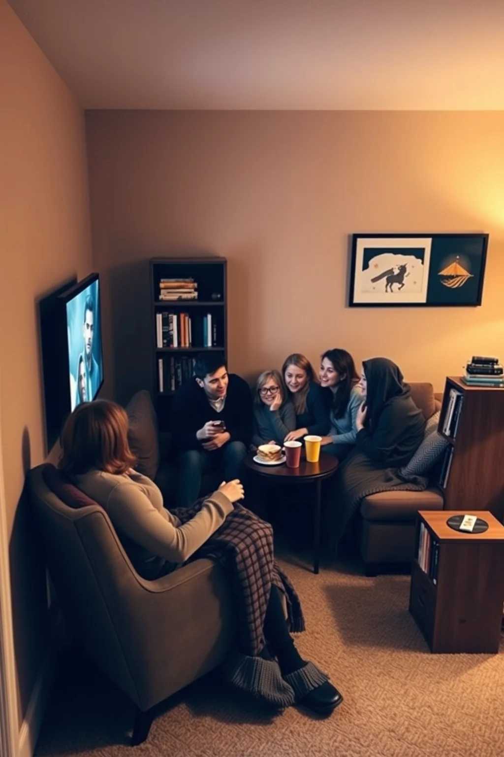 7. Cozy Corner TV Nook