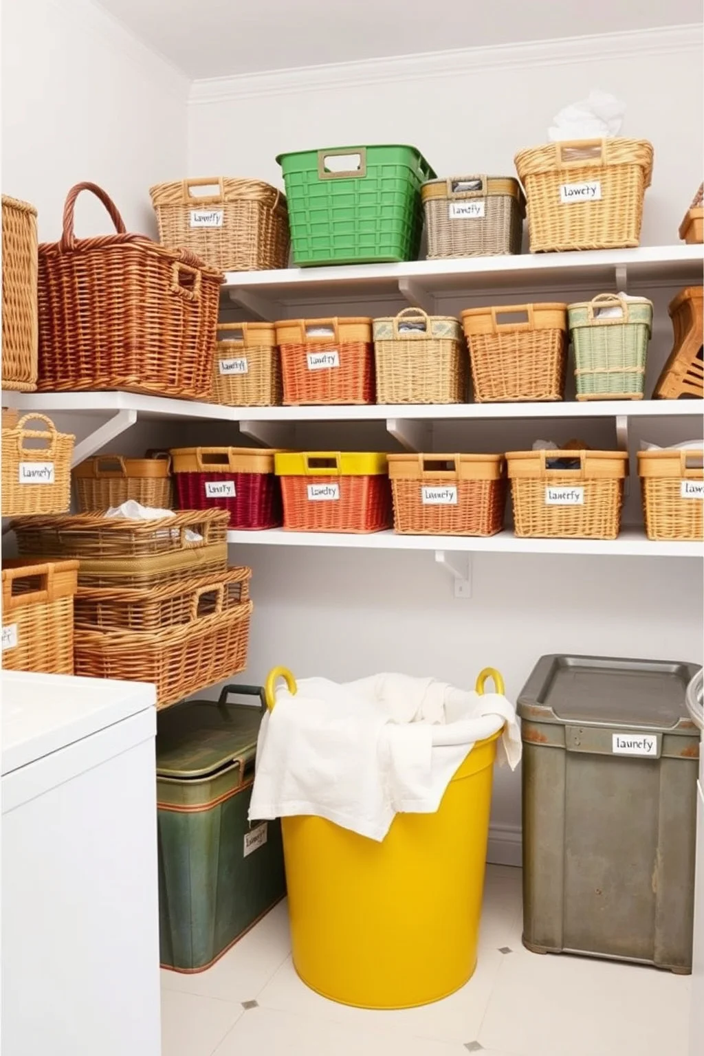 7. Laundry Baskets with Personality