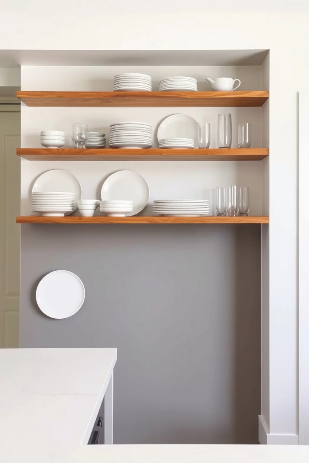 7. Open Shelving