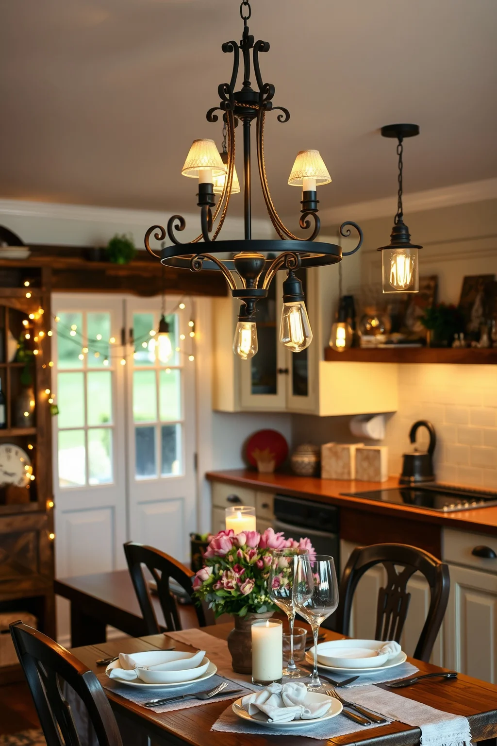 7. Rustic Lighting