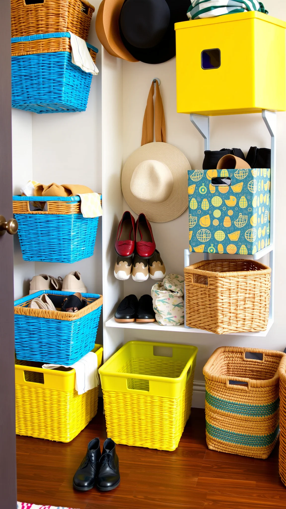 8. Colorful Storage Solutions