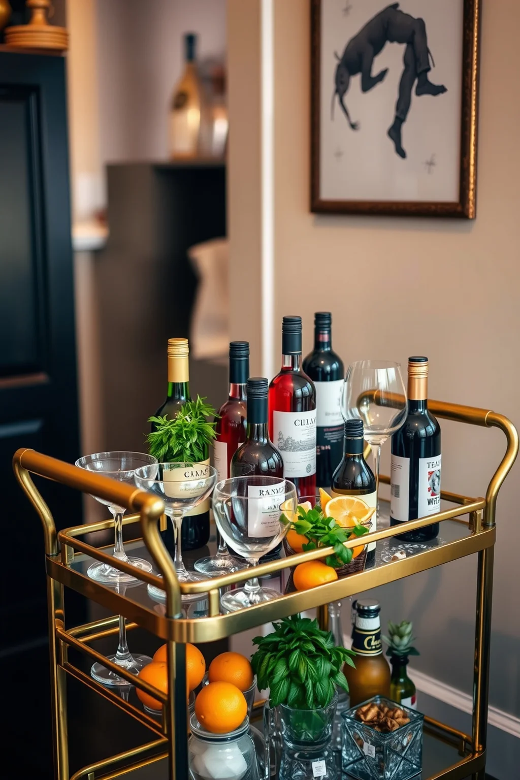 8. Elegant Bar Cart
