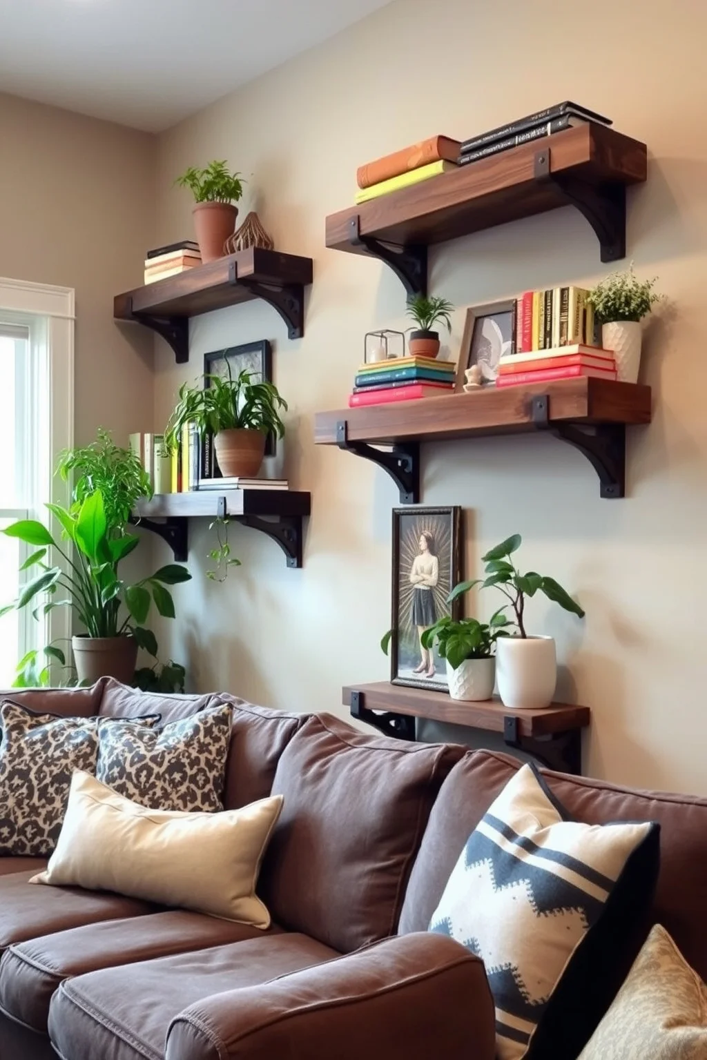 8. Rustic Shelving
