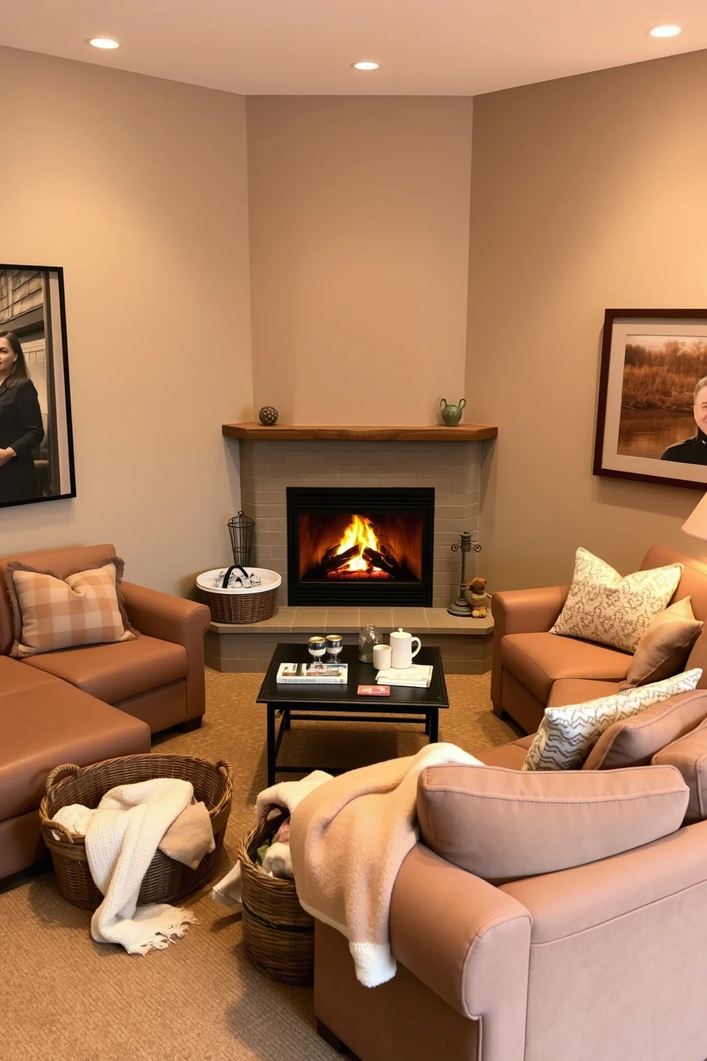 9. Corner Fireplace Setup