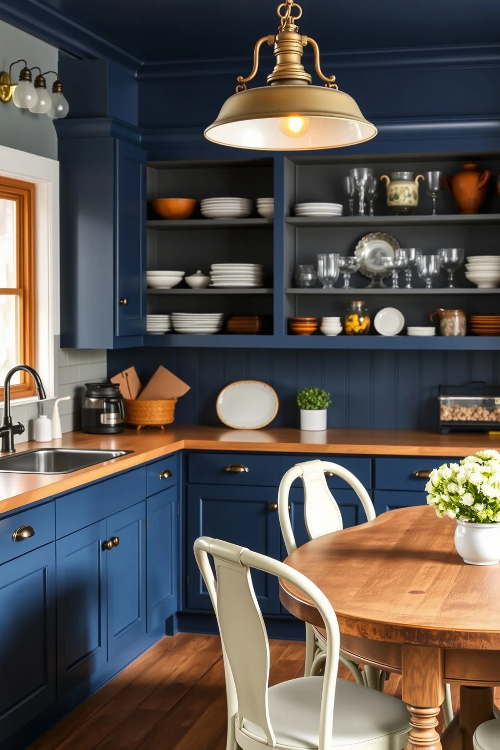9. Navy with Vintage Touches