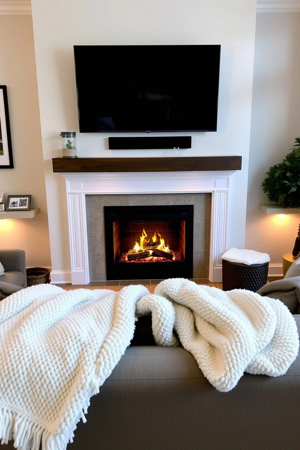 9. TV with a Fireplace Feature