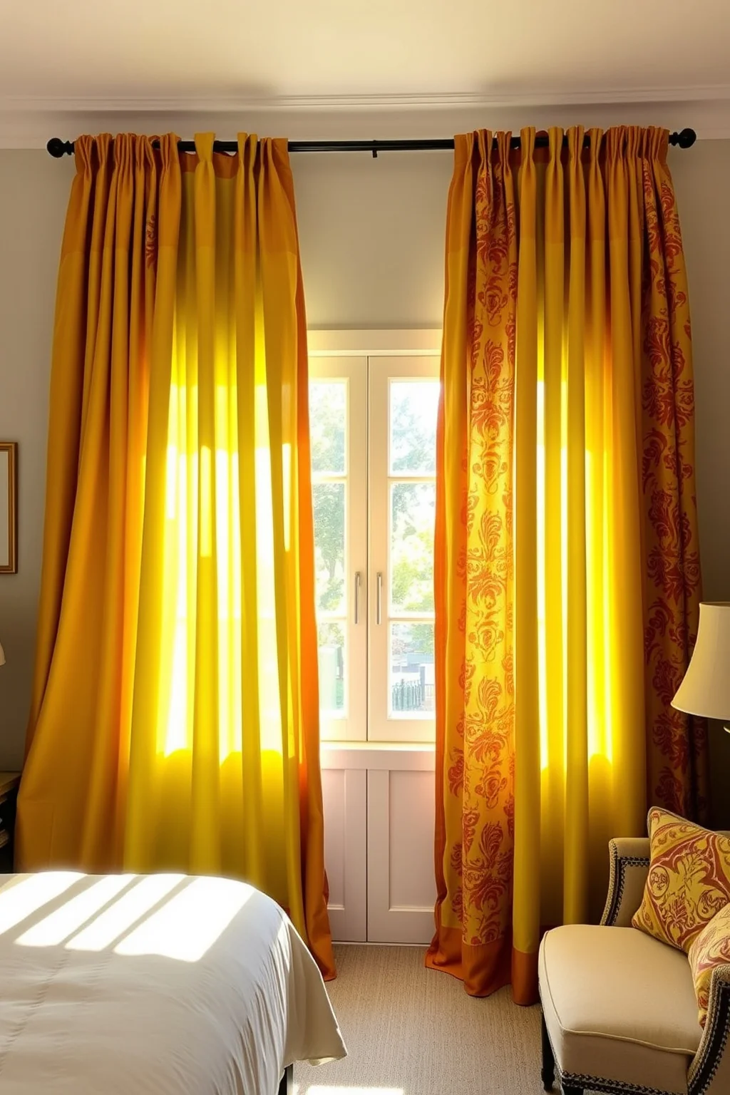9. Vibrant Curtains