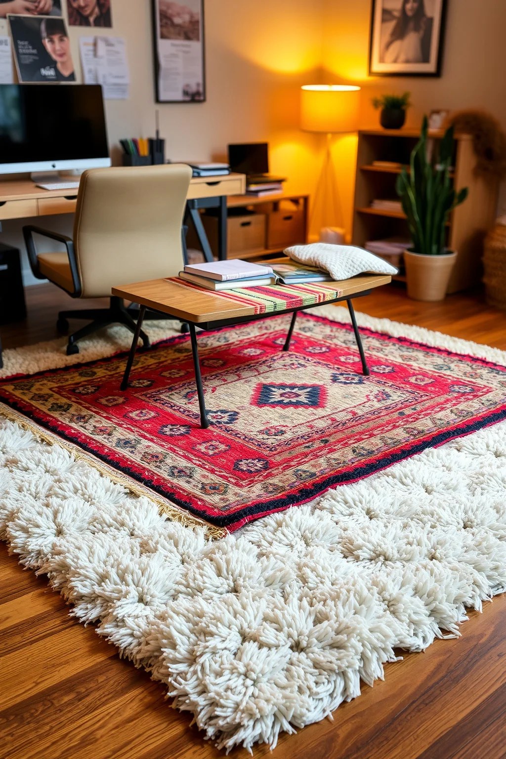 1. Layered Rugs