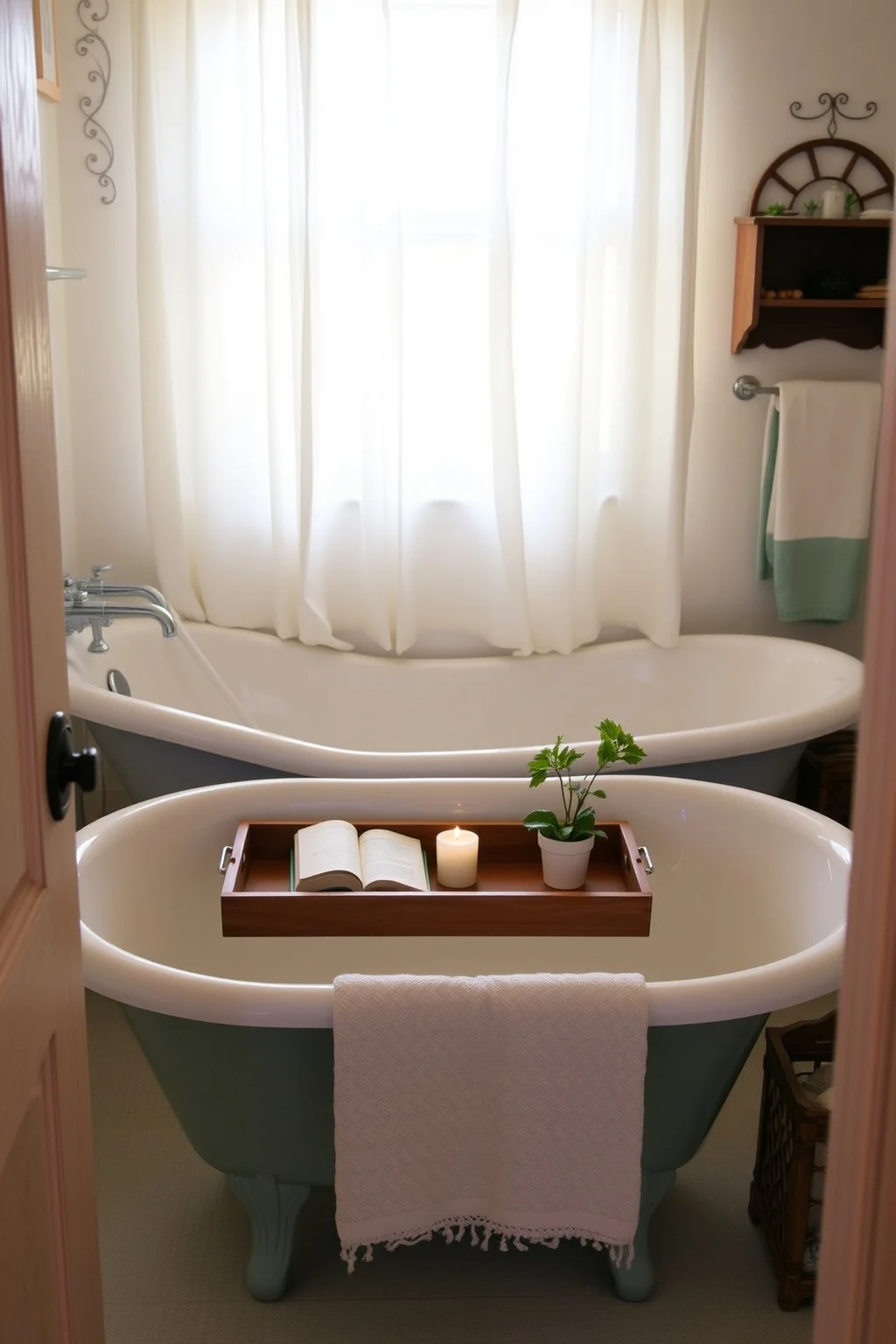 1. Vintage Clawfoot Bathtub