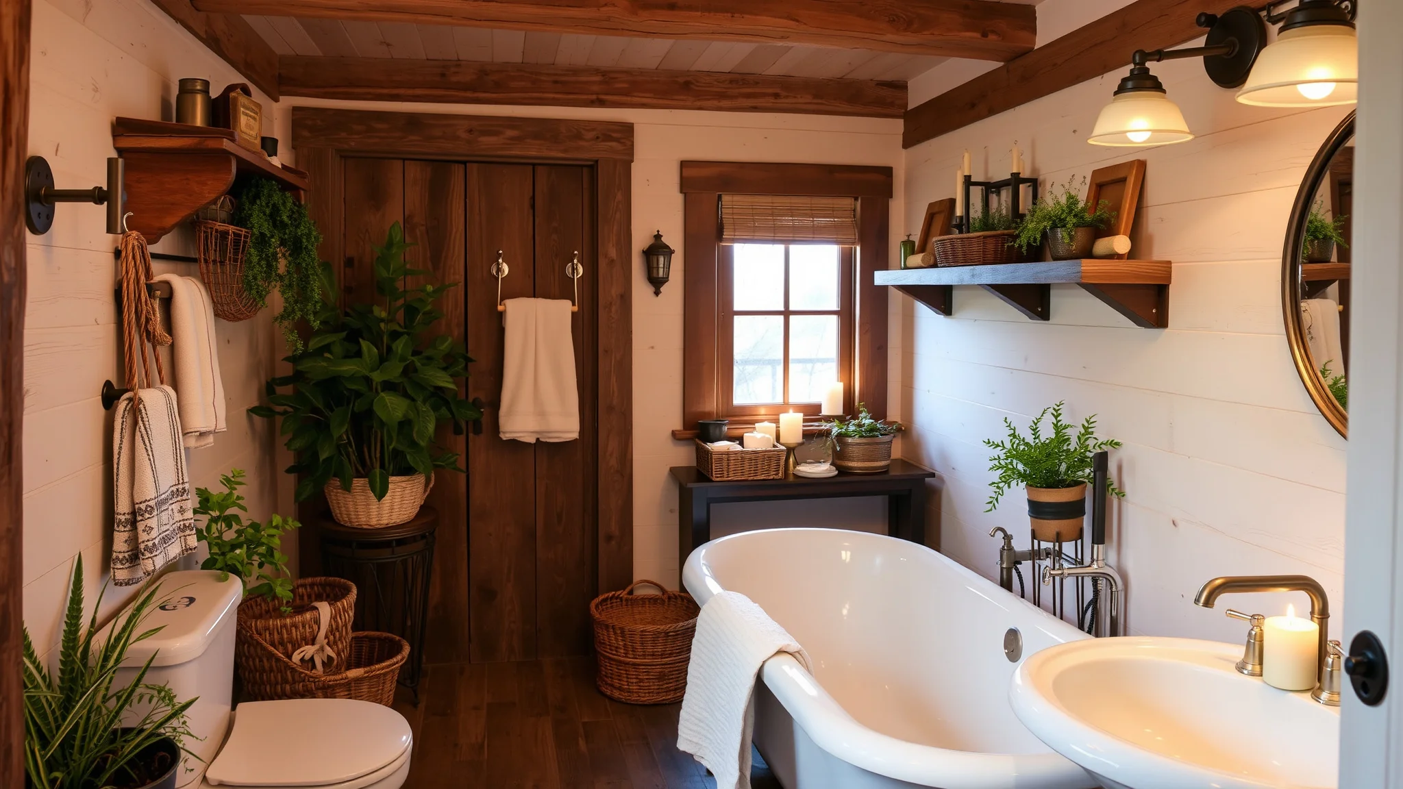 15 Farmhouse Bathroom Ideas for a Warm Cozy Space