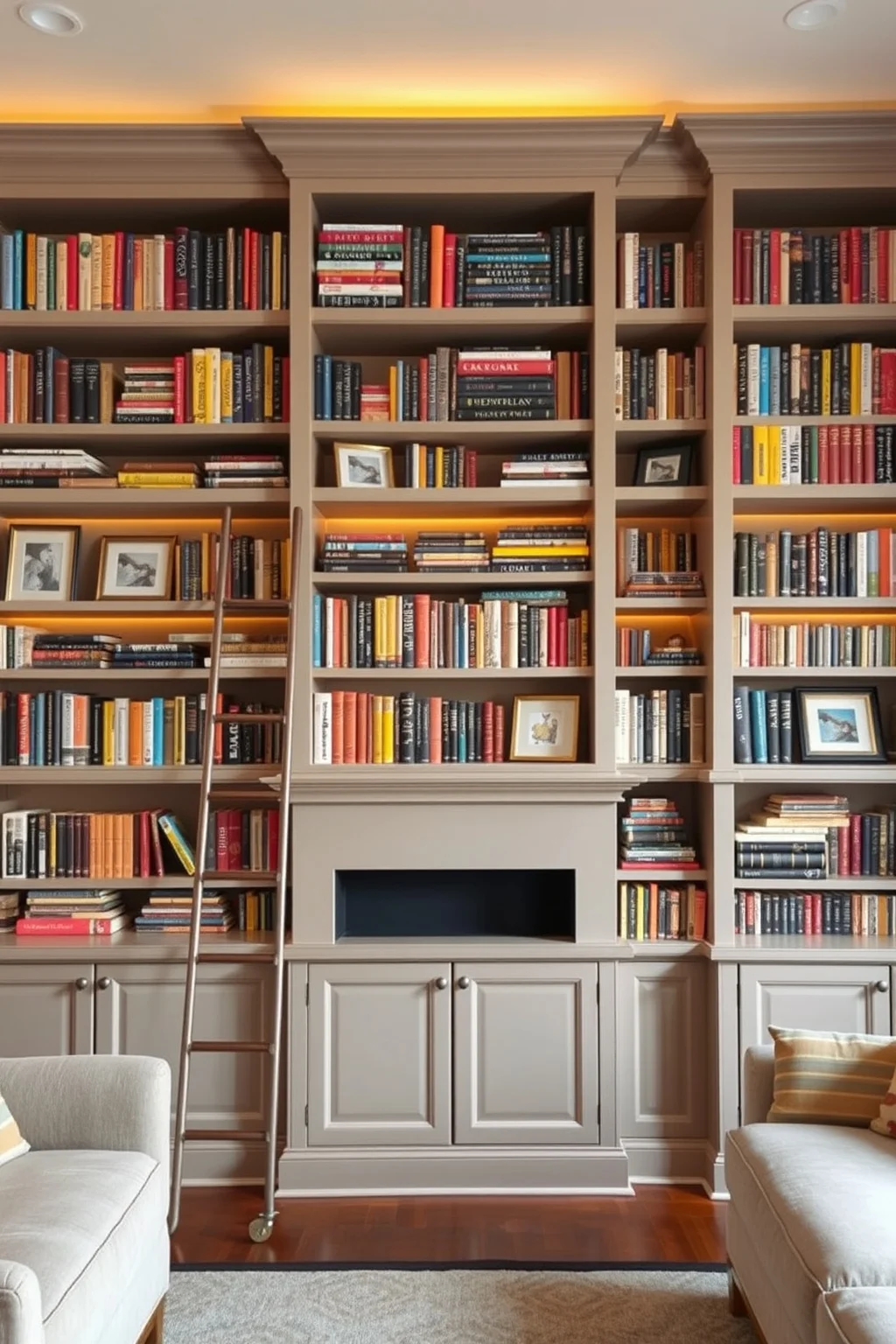 2. Built-In Bookshelves