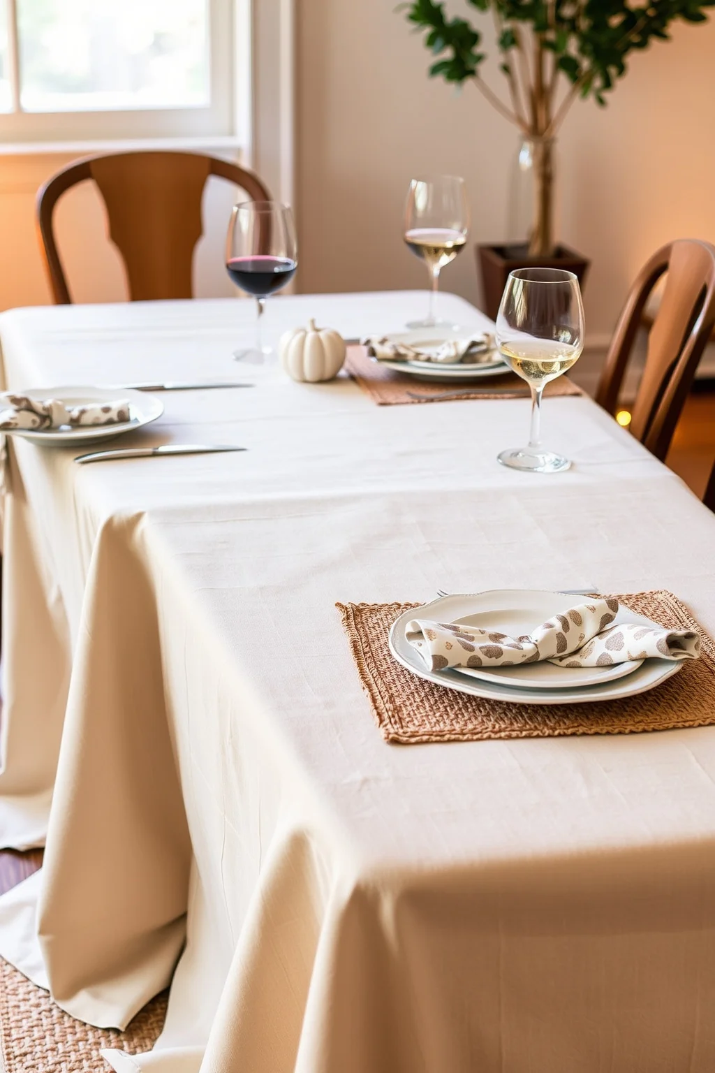 2. Cozy Linen Tablecloths