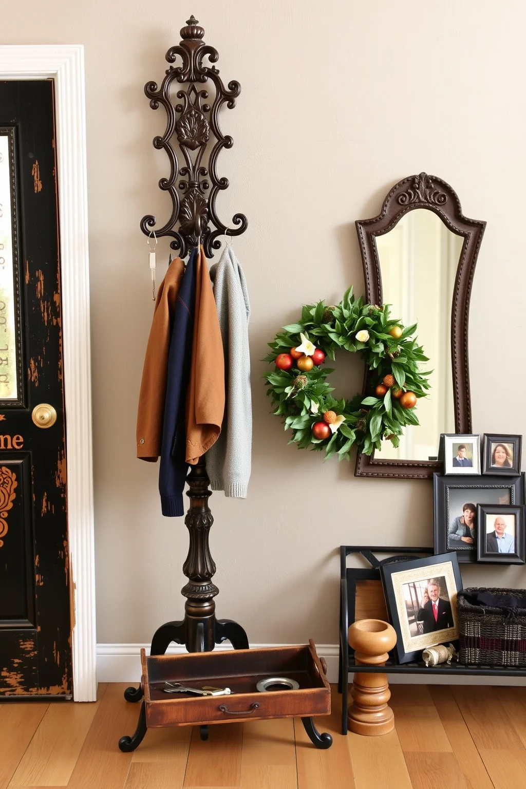 2. Vintage Coat Rack