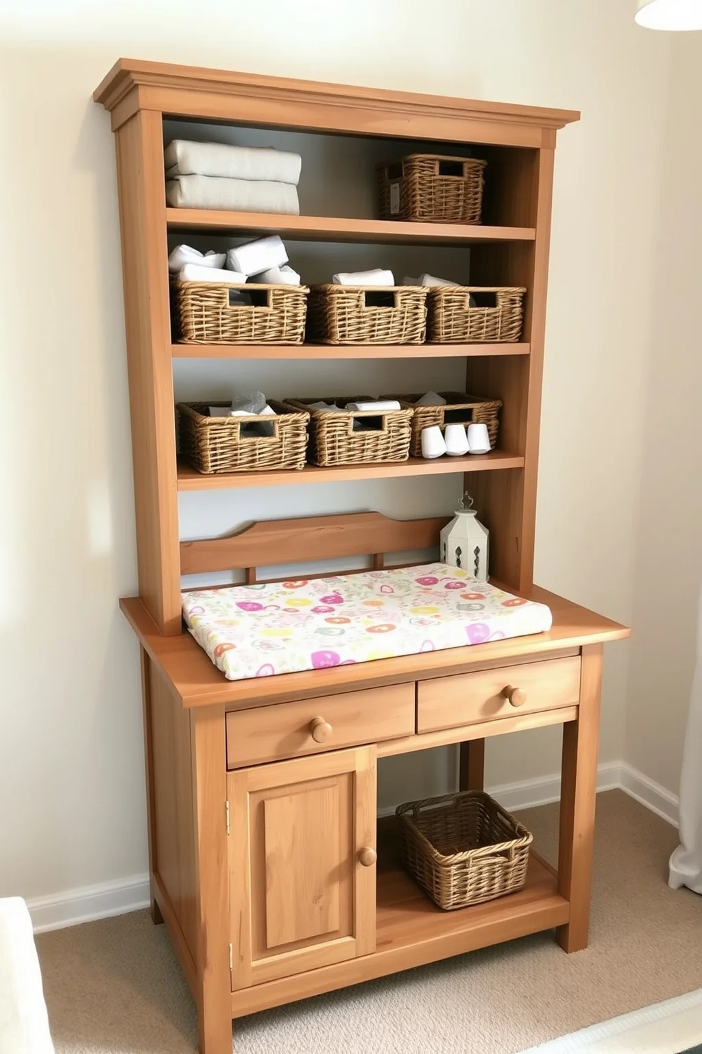 3. Farmhouse-Style Changing Table