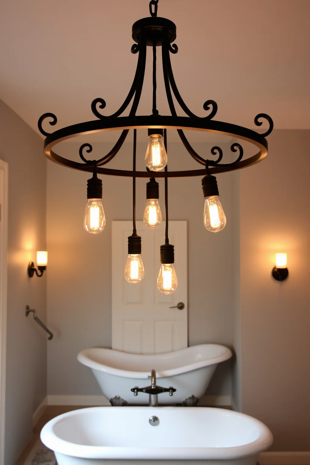 6. Rustic Lighting