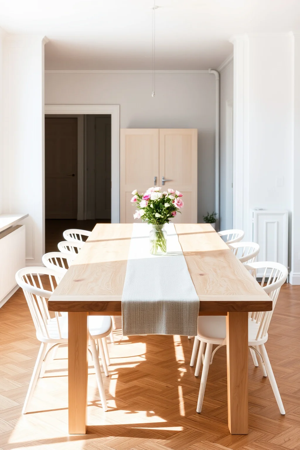 1. Light Wood Dining Table