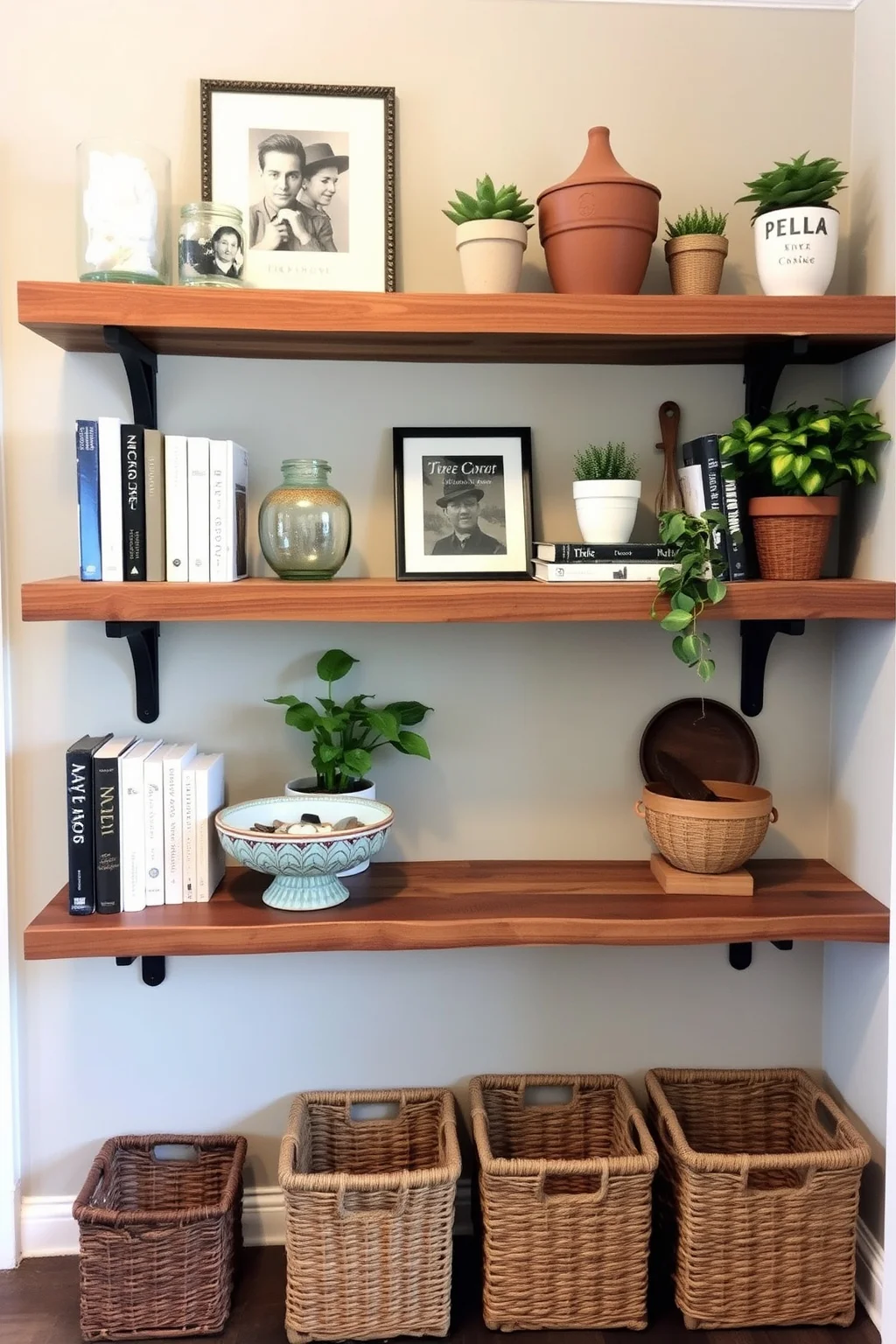10. Rustic Shelving