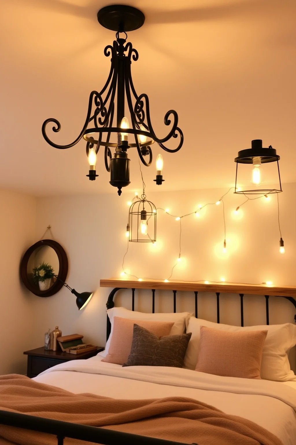 4. Rustic Lighting