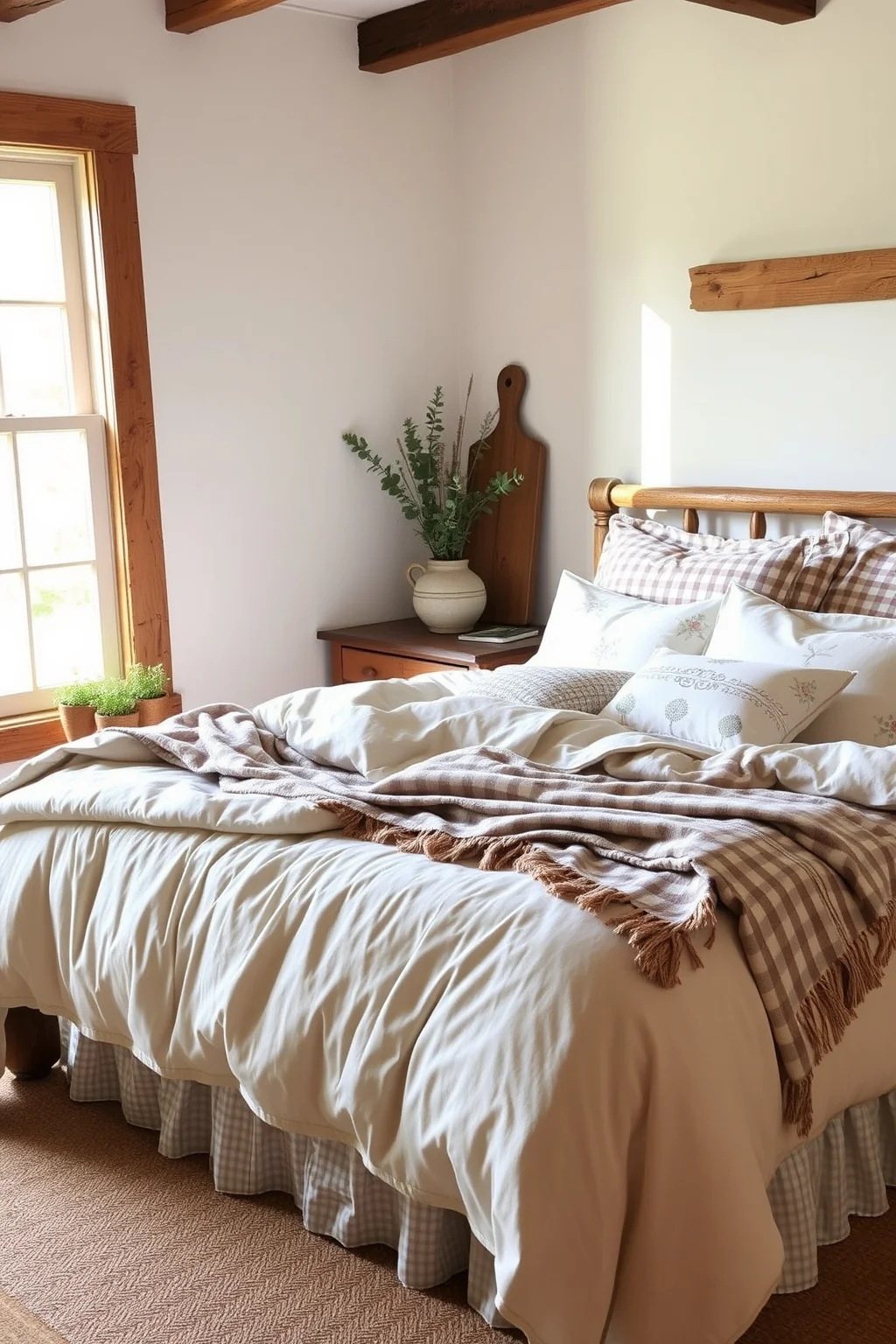 5. Farmhouse-Style Bedding